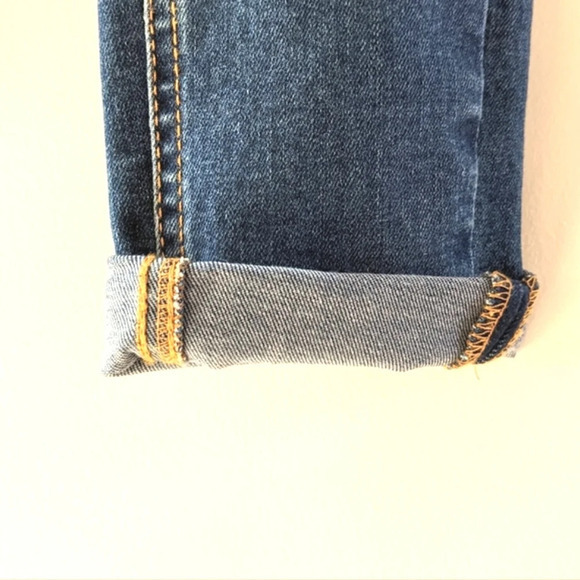 Girls Denim High Waisted Dark Washed Jeans - Picture 5 of 8